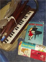 Vintage Kids Piano with songbook