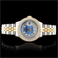 Rolex DateJust 18K/SS Diamond Ladies Watch
