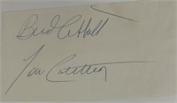 Bud Abbott and Lou Costello original signatures