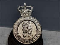 English Police Cap Badge  WARWICKSHIRE