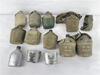 Collection of WW2 Korean War US Army Canteens