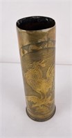 WW1 WWI Trench Art British 18lb Shell Decorated