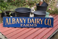 VINTAGE ALBANY DAIRY CO FARMS SIGN