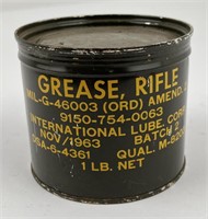 Vietnam War One lb Can of Rifle Grease