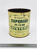 Antique McNaney’s Superior Raw Oyster Can