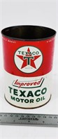 Antique Improved Texaco Motor Oil Can Quart