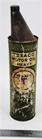 Antique Texaco Motor Oil Heavy Easy Pour Metal Can