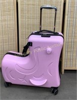 Kids Ride-On Luggage 20” x 23” Pink