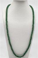 Chinese Jade Necklace with Guilted Filigree Silve