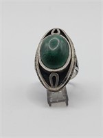 Polish Modernist  800 Silver Agate Ring
