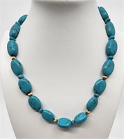Vintage Turquoises and 14KT Gold Necklace