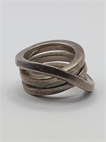 Birks, Modernist Sterling Silver Ring signed ESTY
