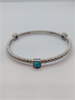 Judith Ripka, Sterling Silver set with Bleu Stone