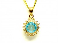 Aquamarine Blue Classic Necklace