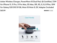 Anker Wireless Charger, PowerWave 10 Dual Pad, Qid