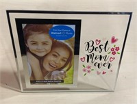 Best Mom Ever Glass Photo Frame Fits a 4x6 Photo