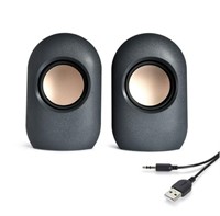 onn. Stereo Speaker with Volume Controls, 3.6ft 3