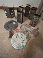 Antique Mornas 5 in 1, & Various Graters