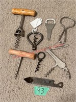 Antique Corkscrews , Bottle Openers, &