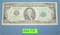 Vintage old style small portrait US $100 bill