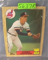 Corey Snyder rookie baseball card