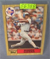 Ruben Sierra rookie baseball card