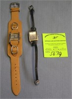 Pair of vintage designer wrist watches