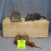 Pair of antique mouse traps