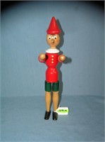 Hand painted Pinocchio 12 inch jointed figure