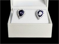 3.44 CT. AMETHYST EARRINGS BRASS