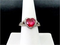 LARGE CREATED RED RUBY SWEETHEART