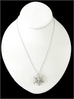 OPAL SNOWFLAKE DINNER NECKLACE BRASS