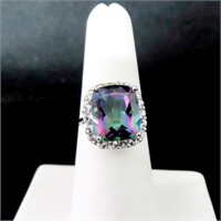 5.52CT. MYSTIC TOPAZ RING STERLING SILVER SIZE 6