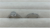 Set Of Sterling Silver Rings With 69 Round Single