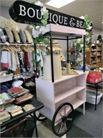 Bead Source Rolling Cart, Boutique Sign