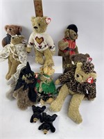 Assorted  Ty teddy bears & others