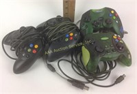 4- XBOX gaming system controllers (untested,