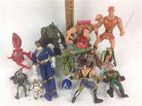 Lot of action figures (Power Rangers, Hercules,