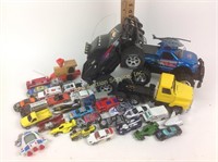 Assorted toy cars (remote controlled trucks