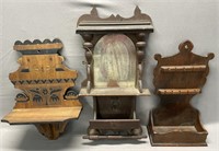 3 Wood Wall Shelf Displays