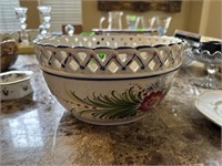 LARGE CENTERPIECE BOWL MADE IN PORTUGAL