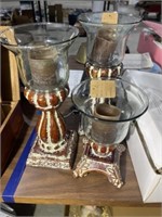 3 CANDLE HOLDERS