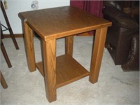 Oak Side Table  24x24x27 inches