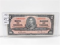 1937 Canada $2 Bill