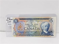 1972 Canada $5 Bill - Uncirculated