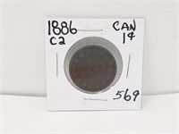 1886 C2 Canada 1 Cent