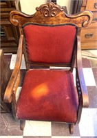 Antique rocking chair, some ware