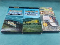 Lot of 3 Railroad VHS Tapes