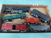 O Gauge Locomotive,  Coal Car and Train Cars