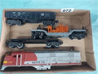 Lot of 4 Misc O Gauge Model Train Cars & Parts
